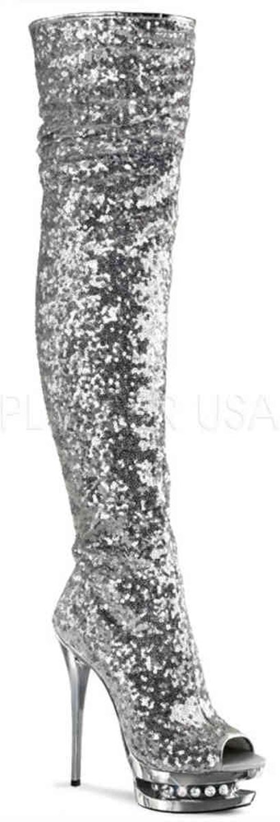 EU 35 = US 5 | BLONDIE-R-3011 | 6 Heel, 1 1/2 Dual PF Open Toe Thigh Boot